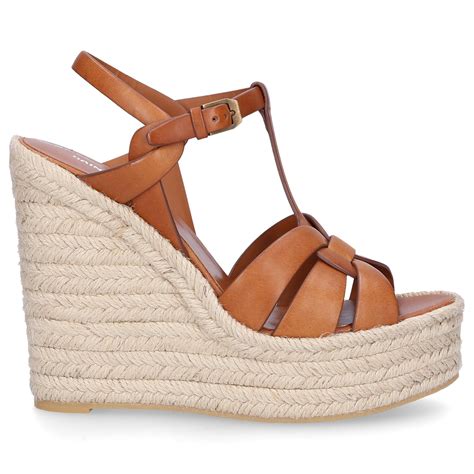 Tribute Leather Espadrille Wedge Sandals 